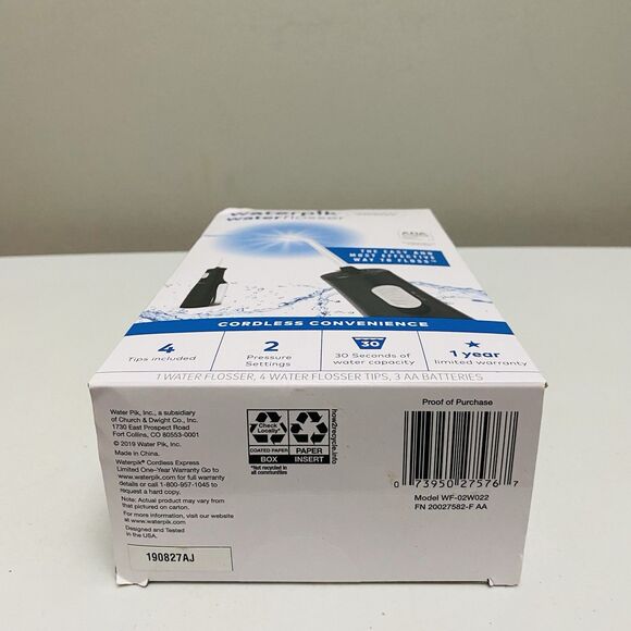 Waterpik Water Flosser Cordless Express WF-02W022 ADA Accepted Easy & Effective - Picture 4 of 4